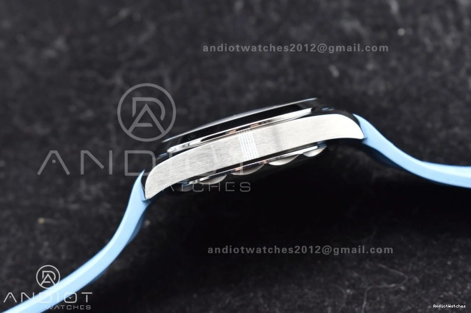 41mm A8900 1:1 on Terra Super 515 Rubber Dial Edition VSF Strap Blue Best Aqua Summer Blue Lightweight Clone 0208